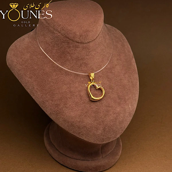 آویز طلا قلب توخالی